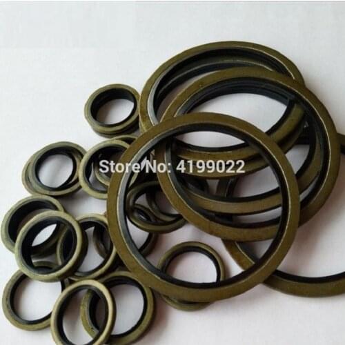 10pcs 20pcs M5 M6 M8 M10 M12 M14 M16 to M30 High Pressure Hydraulic Pipe Seal Pad Rubber Metal Shim Seal Gasket NBR Metal washer