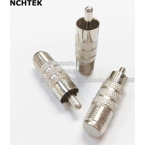 NCHTEK RCA MALE to F FEMALE CONNECTOR ADAPTERS Male RCA to Female F-type/satellite adapter Connector/Free DHL Shipping/200PCS