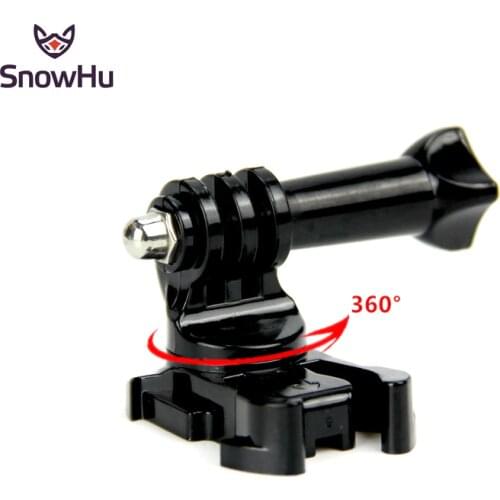 SnowHu for Gopro accessories 360 Degree Rotate J-Hook Buckle Adapter Mount for Go Pro Hero 9 8 7 6 5 for Yi 4K EKEN GP203B