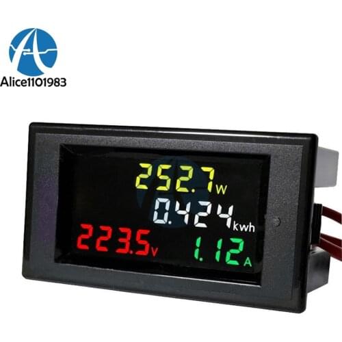 AC 80-300V 100A LCD Digital Ammeter Meter Voltmeter Power Module Volt Watt Power Kwh