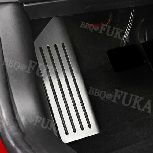Stainless Steel LHD Car Foot Rest Pedal Plate Cover Trim For Tesla Model 3 2017-2018