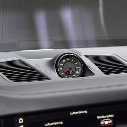 Car Stopwatch For Porsche Cayenne 2018-2021 Interior Center Dashboard Clock Compass Time Electronic Meter Clock Accessional chr