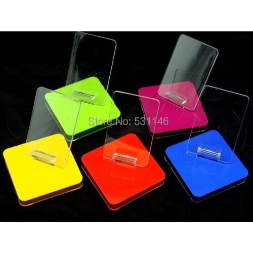 Free Shipping 10PCS Mobile Cell Phone MP3 MP4 Display Stand Show Holder Rack Multi-color