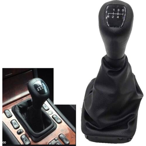 5 6 Speed Car Gear Shift Knob Gaiter Boot Cover For Mercedes Benz W202 C 93-01 For W208 CLK 97-03 W210 E 95-03 Classic