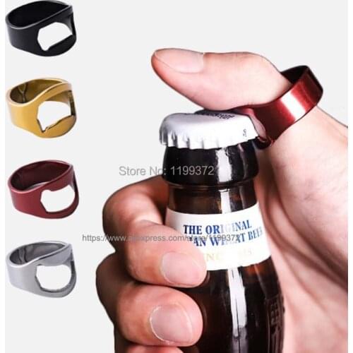 DHL FEDEX Free shipping 1000pcs/lot Stainless Steel Finger Ring Bottle Opener Bar Beer tool Openers Mini 24mm 22mm 20mm