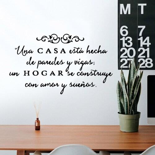 Diy CASA HOGAR Text Wall Art Decal Wall Stickers Pvc Material Kids Room Nature Decor Decoration Accessories Murals