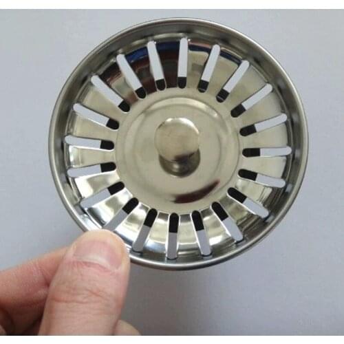 Diameter 78MM Stainless Steel Kitchen Sink Strainer Stopper Waste Plug Sink Filter