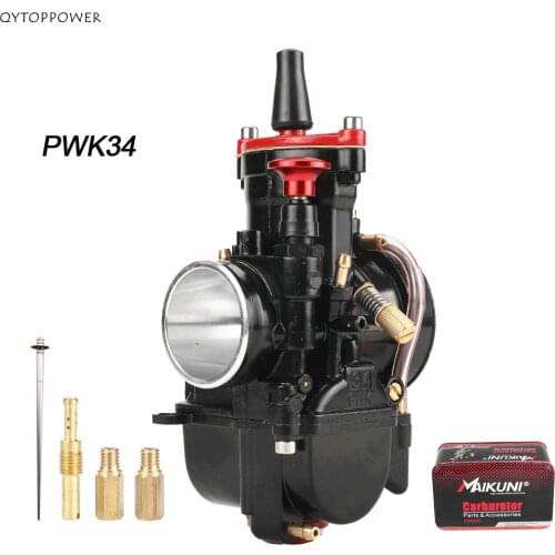 Motorcycle PWK Carburetor 21 24 26 28 30 32 34mm With Power Jet For Maikuni ATV Dirt Bike Scooters Carb 70-350cc Parts
