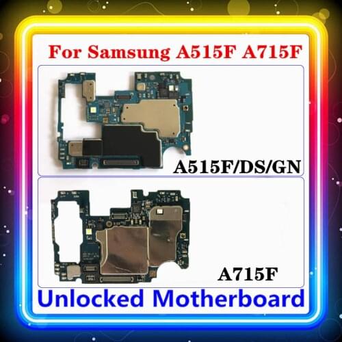 For Samsung Galaxy A51 A515F/DS/GN A71 A715F Motherboard Original Clean Mainboard Full Chips Android Logic Board Single/Dual SIM