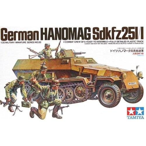 1/35 German Semi-tracked Personnel Carrier Tamiya Assembly Model The Second World War Collection Plastic Building Painting Toys