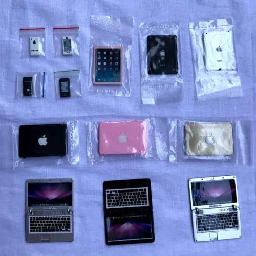 3 Items/Lot Random Color Fashion Dollhouse Accessories Mini Phone Ipad Laptop Computer Miniature Furnitures For Barbie Doll Gift