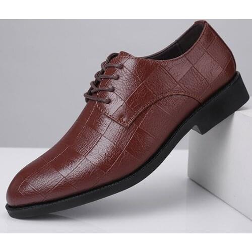 Mens Leather Shoes High Quality Handmade Oxford Dress Shoes Mens Suit Shoes Footwear Wedding Formal Italian Shoes Hot Sale