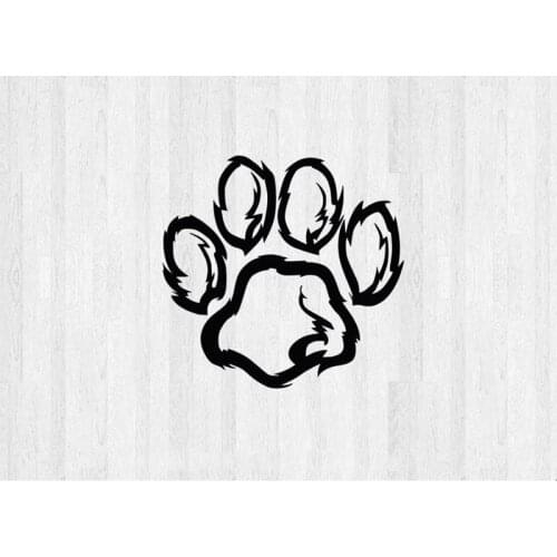 Furry Paw Print Decal Furry Paw Print Sticker Dog Pet Print Decal Pet Decals Animal Stickers Dog Print Decals Print Sticker H023