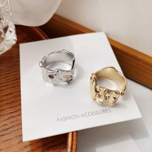 New European And American Exaggerated Irregular Metallic Ring Fashion Personality Hip-Hop Punk Ring Trend