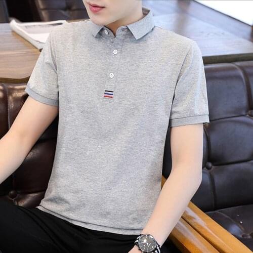 Solid color all-around short sleeve Lapel shirt mens fashion brand shirt mens Korean Trend summer half sleeve cotton shirt2021