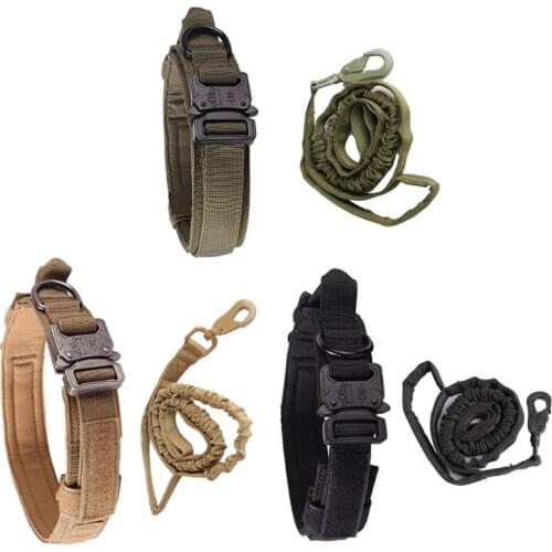 Dog Collars Adjustable Heavy Duty Metal Buckle Military Dog Collar Metal Buckle Collar for Dog Training