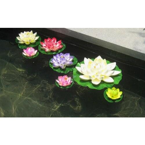 1 PCS 10cm Floating Lotus Wedding Home Party Decoration DIY Plastic Water Lily Artificial Flower Mariage Fake Plants Fake Flower