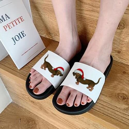 Kawaii Cartoon Dog Wear a hat Fun Printed Slippers Indoor slippers outdoor Wear At Home women slippers New Summer Lady Slippers