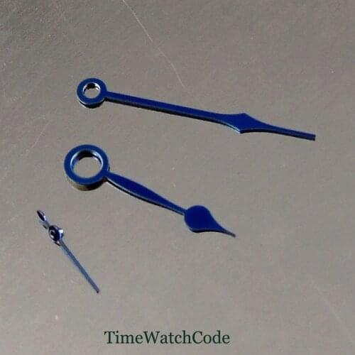 Vintage Blue Watch Hands Parts Fit For ETA6497 6498 ST3620 3600 Hand Winding Movement Stainless Steel Watch Arrows