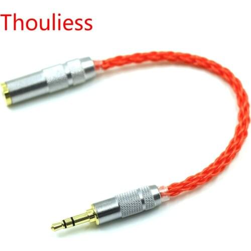 Thouliess 10cm UPOCC Silver Plated 3.5mm Stereo Male to 2.5mm TRRS Balanced Female Audio Adapter UPOCC Silver Plated Cable