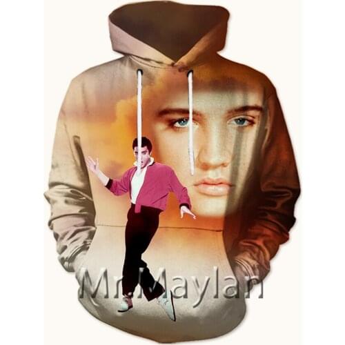 The King Elvis Presley 3D Print Hoodies Men/women hiphop streetwear outwear Fans Gothic Hood Sweatshirts Jacket Top Clothes RT83