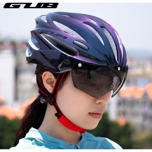 GUB K80 Bike Helmet with Visor Magnetic Goggles Integrally-molded 58-62cm for Men Women MTB Road Racing Bicycle Cycling Helmet