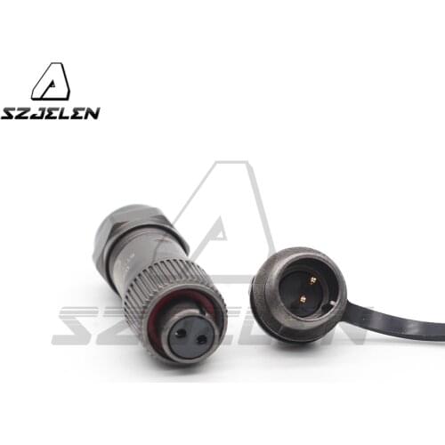 WEIPU ST12 series 2 pin Waterproof Connector Male Socket Female Plug LED Power Rear-nut Wire Connector IP67