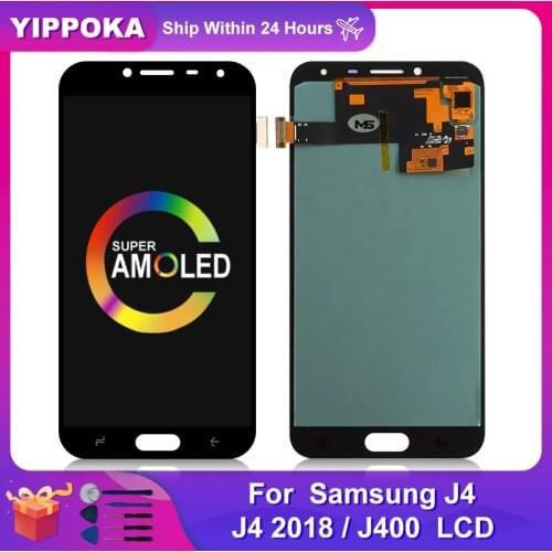 Super AMOLED For Samsung Galaxy J4 2018 J400 LCD Display Touch Digitizer Screen Replace Parts For J400F J400H J400P J400M J400G