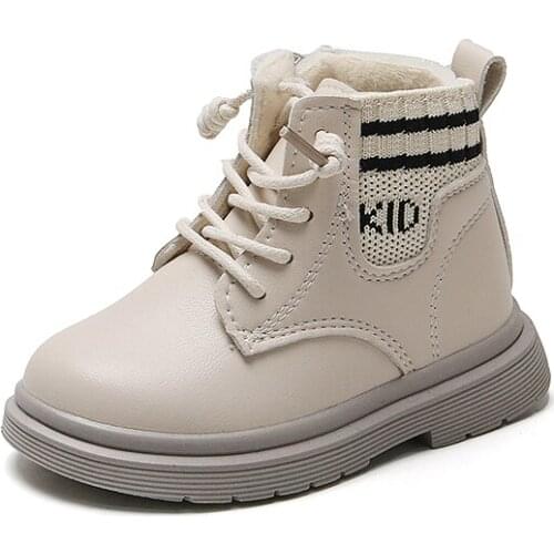 Winter Kids Baby Boots Plush Velvet Girls Cotton Shoes Fashion Warm Boots Children Non-slip Bottom Snow Boots Boys Toddler Shoes
