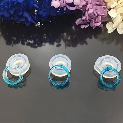 1Pc Silicone Ring Mold Flat Shaped Ring Making Mold Flexible Assorted Resin Epoxy Jewelry Diy Tools Resin Molds Tools For Ring