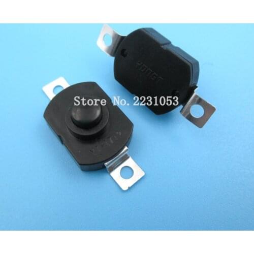 10PCS/LOT Horizontal 1712-KD 2Pin Terminals On Off Position Torch Push Button Switch Discount 50 Size 27mm x 12mm x 1mm (L*W*T)