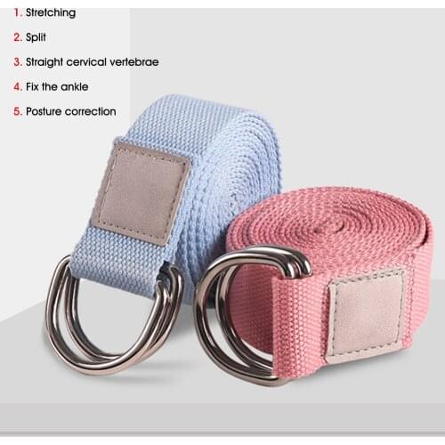 183 cm Pilates Yoga Belt Slackline Stretch Band Yoga Strap Training Tools Flex Bar Pull Up Assist Yoga Fitness Accessories