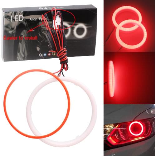 2pcs/set 12V 60mm 70mm 80mm 90mm 95mm 100mm 110mm 120 mm COB Car LED Angel Eye Halo Ring Fog Light Headlight Constant IC Driver