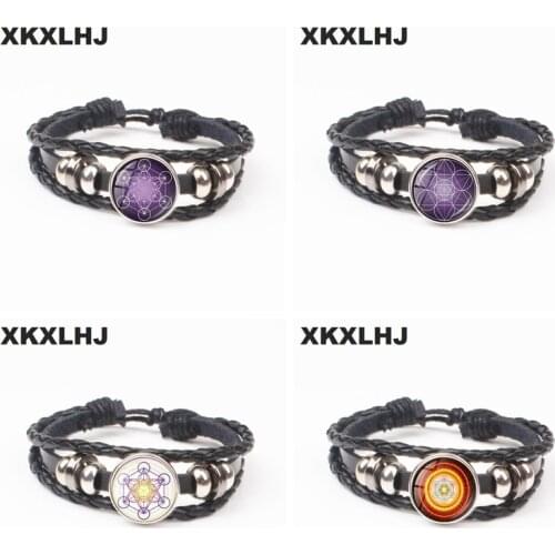 2018 Metatron Cube Bracelet Divine Geometry Flower Jewelry Chakra Spirit Bracelet Women Magic Six-pointed Star Bracelet Jewelry