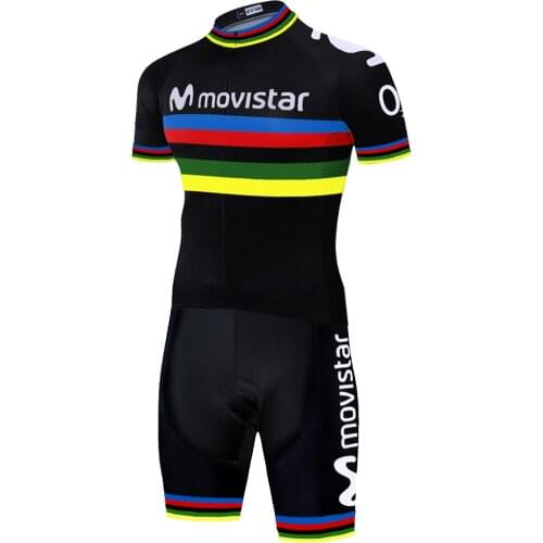2020 laser cut team movistar ropa ciclismo one piece cycling skinsuit bicycle jumpsuit 20D gel pad short sleeve triathlon suits