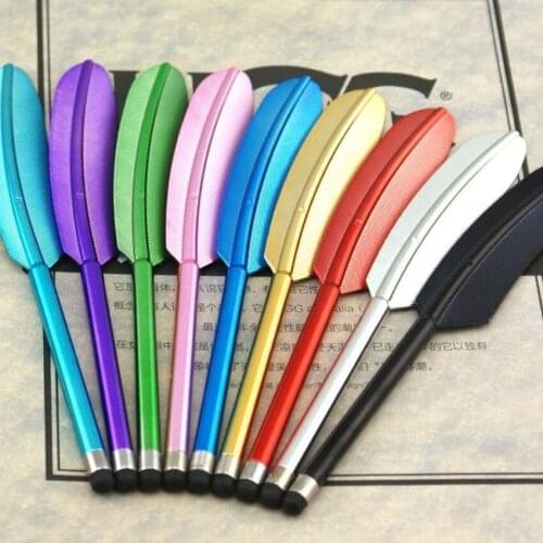 500pcs/lot Feather Capacitive Stylus Touch Screen Pen for IPhone 7 8 6 5 Samsung Tablet PC Hot Selling
