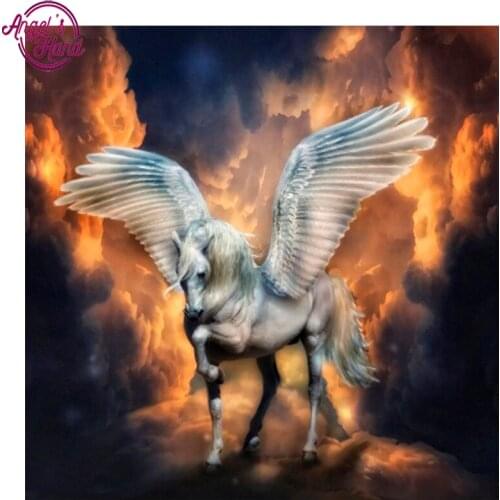 DIY Diamond Paintings angel horse handmade Diamond Paintings Cross Stitch Kits Diamond Embroidery New Patterns Rhinestones