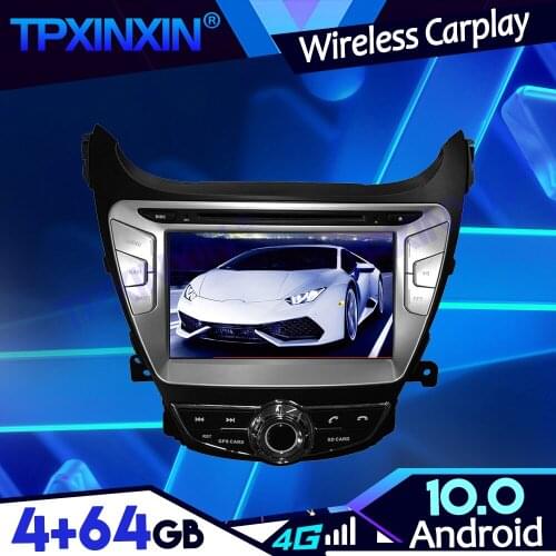 Android 10 4G+64G Carplay For Hyundai Elantra 2011-2013 DPS PX6 IPS Tape Recoder Multimedia Player Navi GPS Auto Radio Head Unit