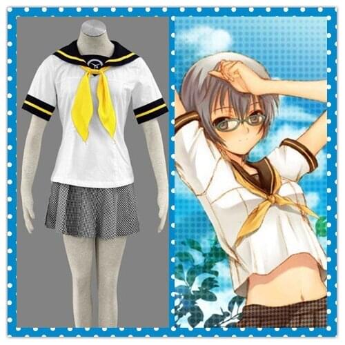 Free shipping Persona 4 Kujikawa Rise School Uniform Cosplay Costume