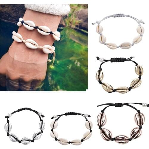 Shell Ankle Bracelet Natural Seashell Bracelet Barefoot Beach with Ankle Strap Summer Bohemian Bracelet Jewelry Accessories