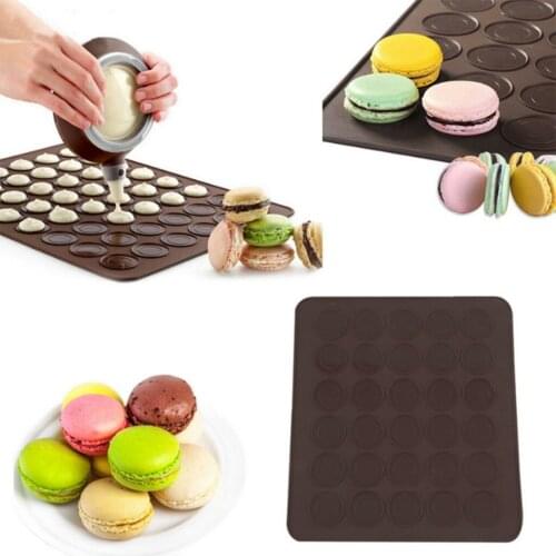 C Silicone Macaron Macaroon Cake Oven Baking Sheet Mat Mould for DIY Crafts Cake Cookies - 30-cavity