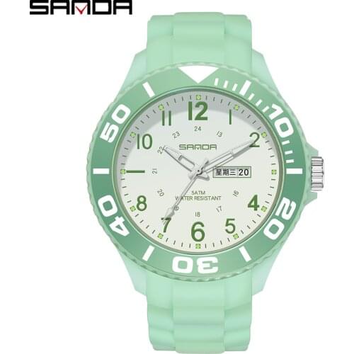 SANDA Fashion Mens Fashion Ultra Thin Watches Men Quartz Watch Business Wristwatch Sports Watch Man With Date Reloj Hombr 6051