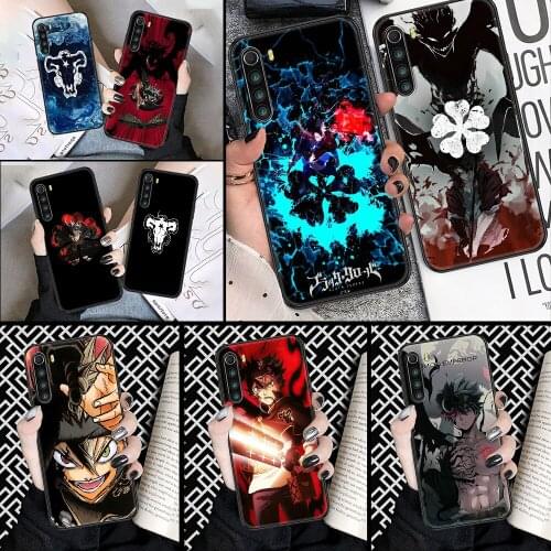 Black Clover Anime Phone case For Xiaomi Redmi Note 7 7A 8 8T 9 9A 9S 10 K30 Pro Ultra black pretty funda painting prime art