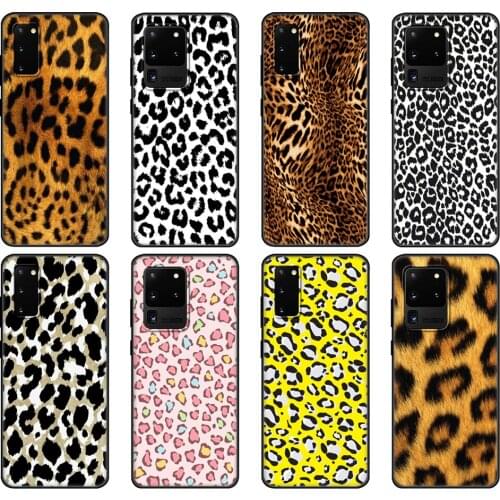 Black tpu Case For Samsung galaxy S20 /S20 PLUS/S20 ultra/S20+ /S20FE back cover Leopard Print Panther