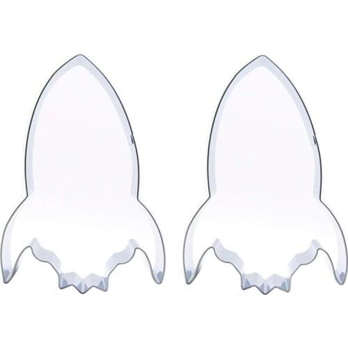 Big rocket shape 2 piece cookie cutting molds, baking tools, cake decorating soft candy tools