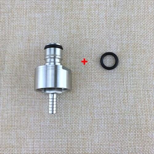 Stainless Steel Carbonation Cap w/ 5/16" Barb, Ball Lock Type, fit soft drink PET bottles, Homebrew Kegging