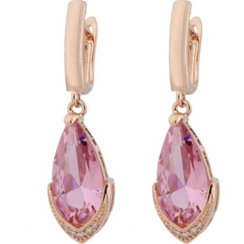 Irina korean earrings 2020 Water Drop dangle earrings fashion jewelry 585 Rose gold earrings for women vintage jewelry