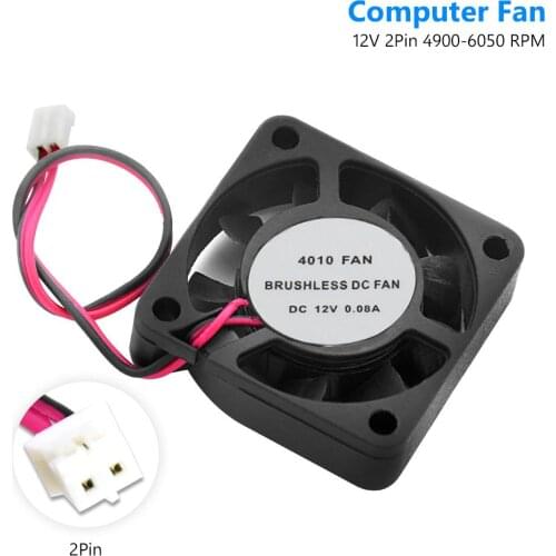 40x40x10 Mm DC 12v 2 Pin Wires 4010 Video Chip Graphics Card Cpu Computer Fan Cooler Heatsink Air Exhaust Cooler Cooling Fan