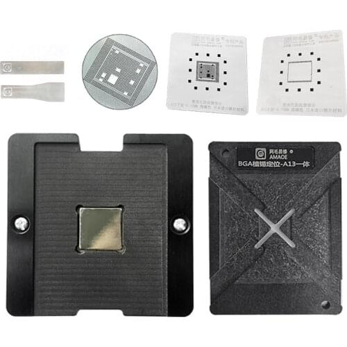 Amaoe A13 Magnetic BGA Reballing Platform Positioning Plate With 0.10mm Thickness Stencil for A13 CPU Reballing Kit