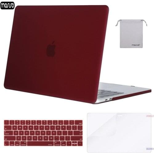 MOSISO Matte Hard Shell Laptop Case For MacBook Pro 13 15 Cover 2018 New Pro 13 15 with Touch Bar A1706 A1707 A1989 A1990 A1708